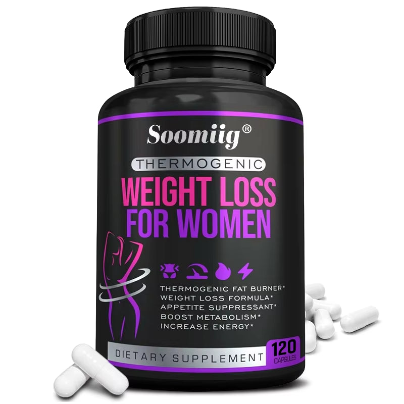 Thermogenic Fat Burner - Natural Appetite Suppressant, Metabolism Booster, Weight Management, Immunity, Metabolism, 120 Capsules
