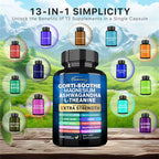 Corti-Soothe: The Ultimate Cortisol Support Supplement with Magnesium, Ashwagandha & L-Theanine for Stress Relief and Adrenal Health