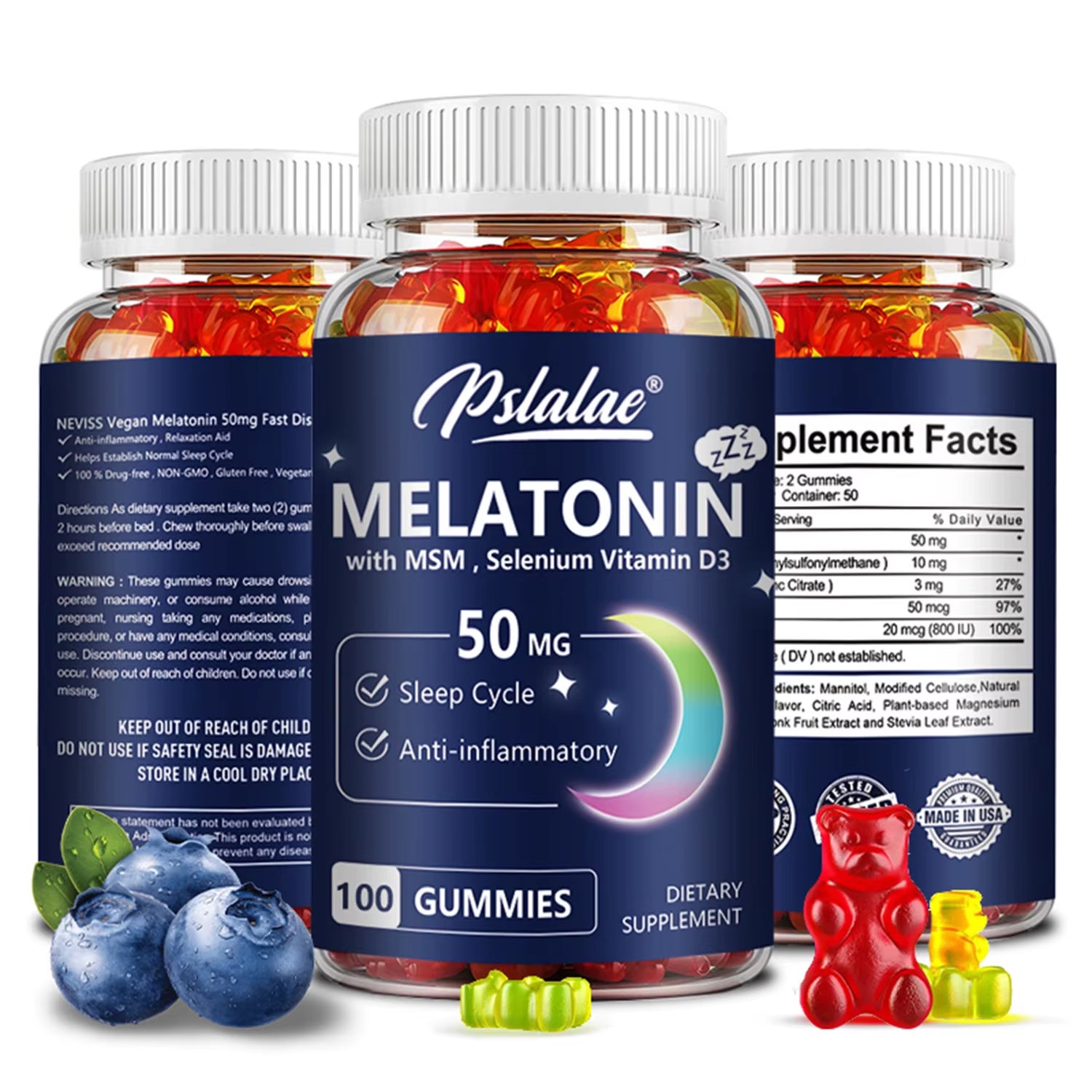 Experience Restful Nights with Our High-Potency Melatonin 50 mg Chewable Gummies for Enhanced Sleep, Stress Relief, and Relaxation