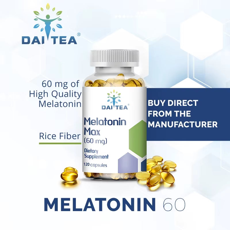 Unlock Restful Nights with Daitea Melatonin 60MG Capsules - Your Ultimate Sleep Support Solution for Insomnia Relief and Enhanced Sleep Quality