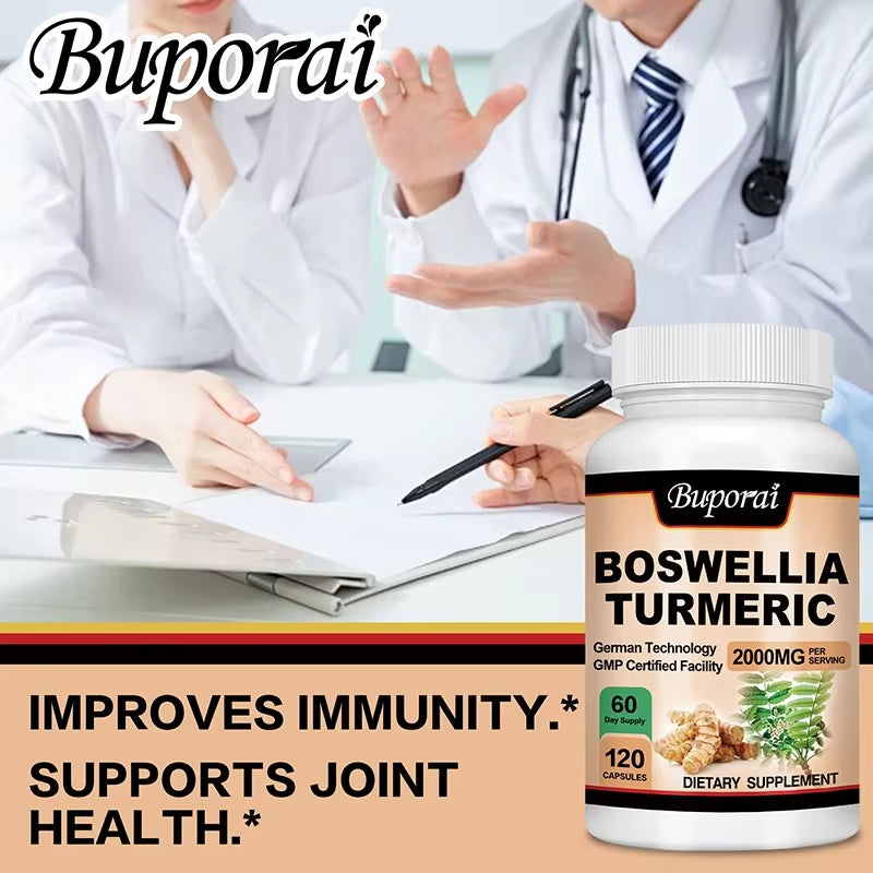 Boswellia Turmeric - Joint Health and Joint Function Support, for Integrated Mobility & Comfort - 120 Capsules