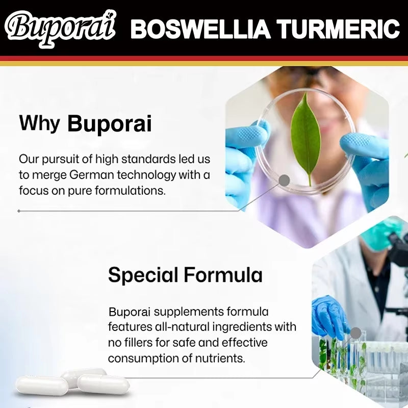 Boswellia Turmeric - Joint Health and Joint Function Support, for Integrated Mobility & Comfort - 120 Capsules