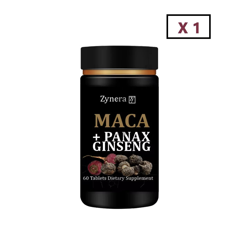 Organic Maca + Panax Ginseng Extract Supplement,Men'S Energizer for Stamina Booster for Men ,Energy and Endurance Support