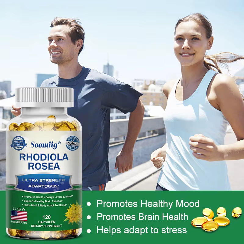 Unlock Your Potential with High Strength Rhodiola Rosea Capsules - Boost Mood, Energy, and Brain Function Naturally!