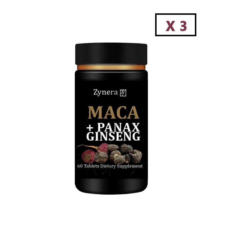 Organic Maca + Panax Ginseng Extract Supplement,Men'S Energizer for Stamina Booster for Men ,Energy and Endurance Support