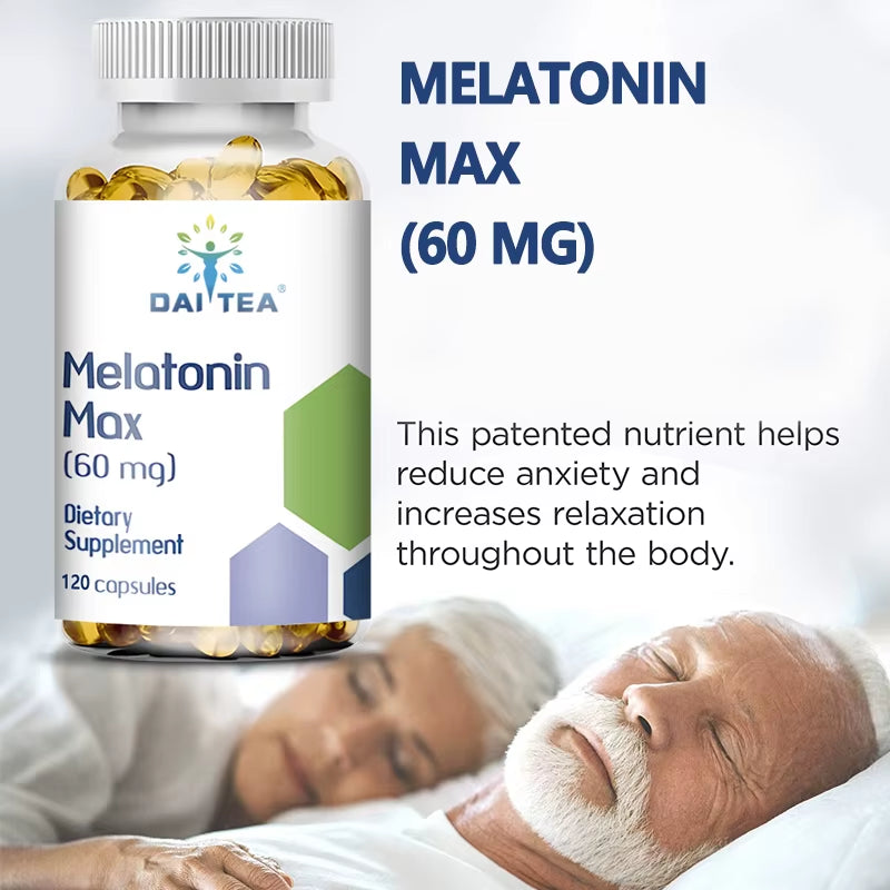 Unlock Restful Nights with Daitea Melatonin 60MG Capsules - Your Ultimate Sleep Support Solution for Insomnia Relief and Enhanced Sleep Quality