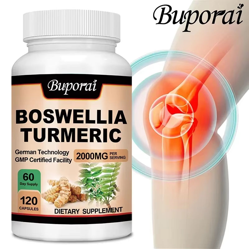 Boswellia Turmeric - Joint Health and Joint Function Support, for Integrated Mobility & Comfort - 120 Capsules