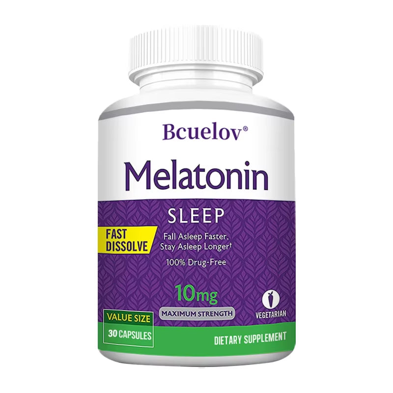 Experience Restful Nights with Melatonin 10 Mg Instant - 120 Capsules of Natural Sleep Aid for Faster, Deeper Sleep