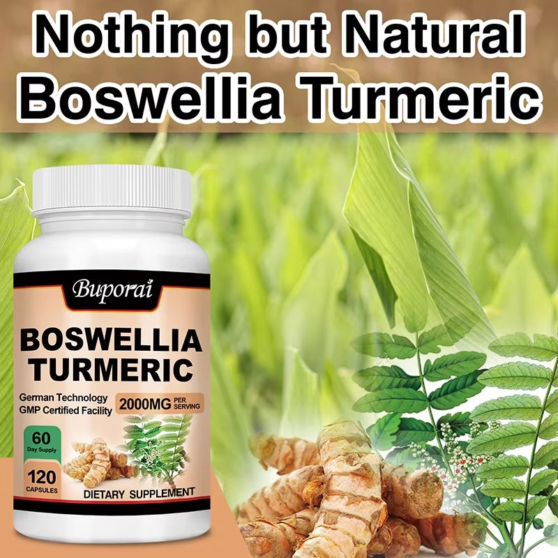 Boswellia Turmeric - Joint Health and Joint Function Support, for Integrated Mobility & Comfort - 120 Capsules