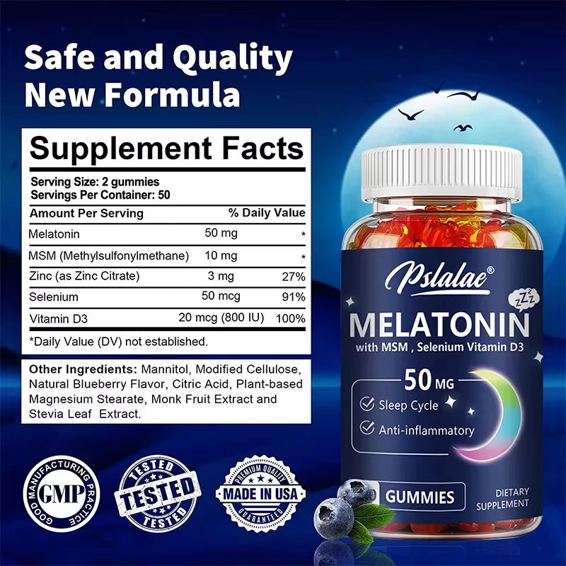 Experience Restful Nights with Our High-Potency Melatonin 50 mg Chewable Gummies for Enhanced Sleep, Stress Relief, and Relaxation