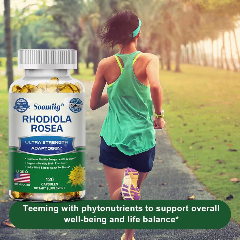 Unlock Your Potential with High Strength Rhodiola Rosea Capsules - Boost Mood, Energy, and Brain Function Naturally!