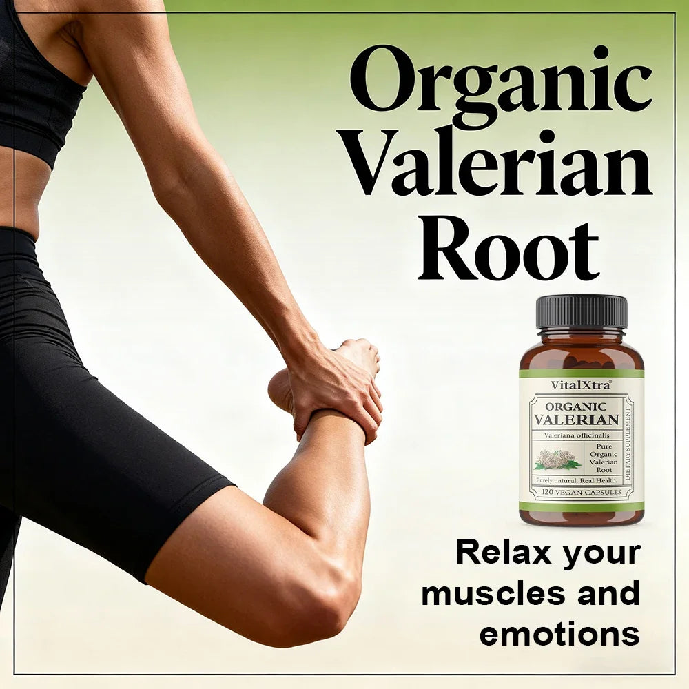 Valerian Root Capsules - Natural Stress Relief, Enhanced Sleep Quality, and Promotes Relaxation - Vegan & Non-GMO