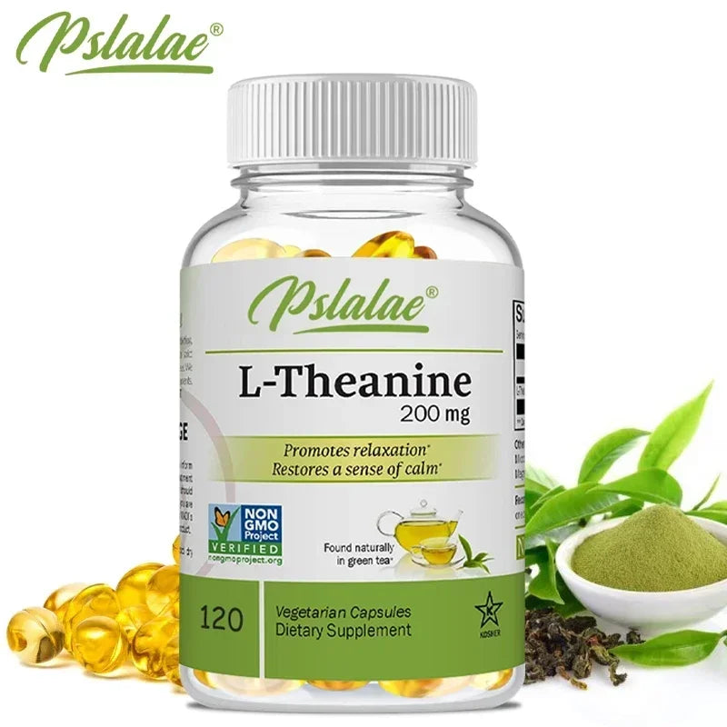 Experience Calm and Clarity with Premium L-Theanine Capsules - 200 Mg for Stress Relief and Enhanced Focus