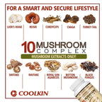 10 Mushroom Complex - Balances Mood, Immune Support, Enhances Brain Function, Memory and Cognition - 120 Capsules