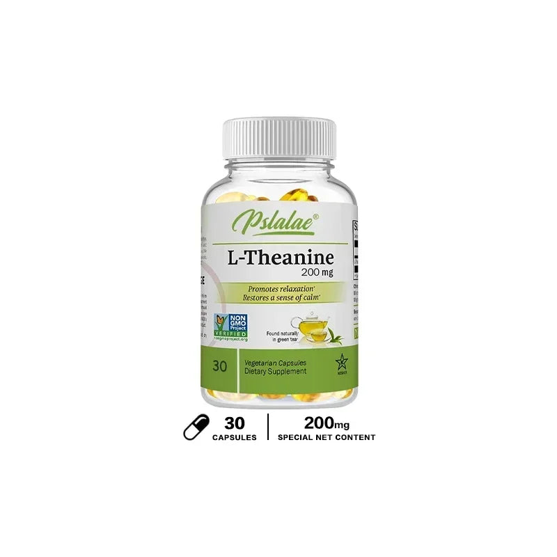 Experience Calm and Clarity with Premium L-Theanine Capsules - 200 Mg for Stress Relief and Enhanced Focus