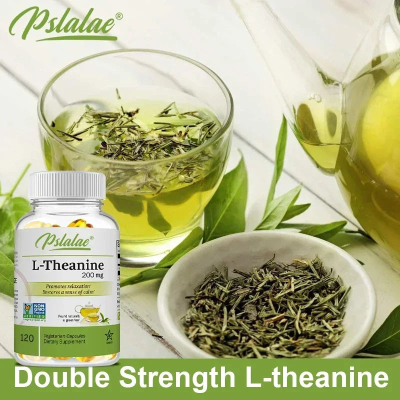 Experience Calm and Clarity with Premium L-Theanine Capsules - 200 Mg for Stress Relief and Enhanced Focus