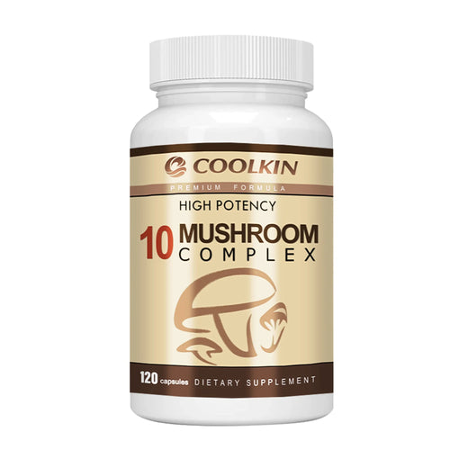 10 Mushroom Complex - Balances Mood, Immune Support, Enhances Brain Function, Memory and Cognition - 120 Capsules