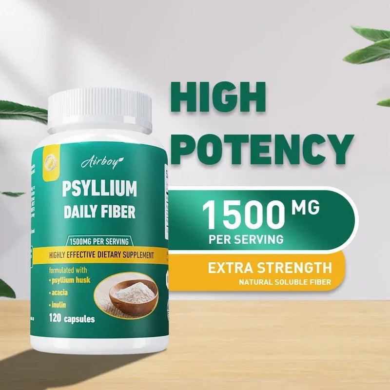 Psyllium Husk - Natural Soluble Fiber - Good for Intestinal Health, Cleansing, Detox, Supports Digestive System Healthsupplement