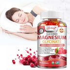 Magnesium Glycinate Gummies - Calm, Relieves Stress, Promotes Sleep, Support Memory, Concentration & Muscle Spasms - 120Pcs