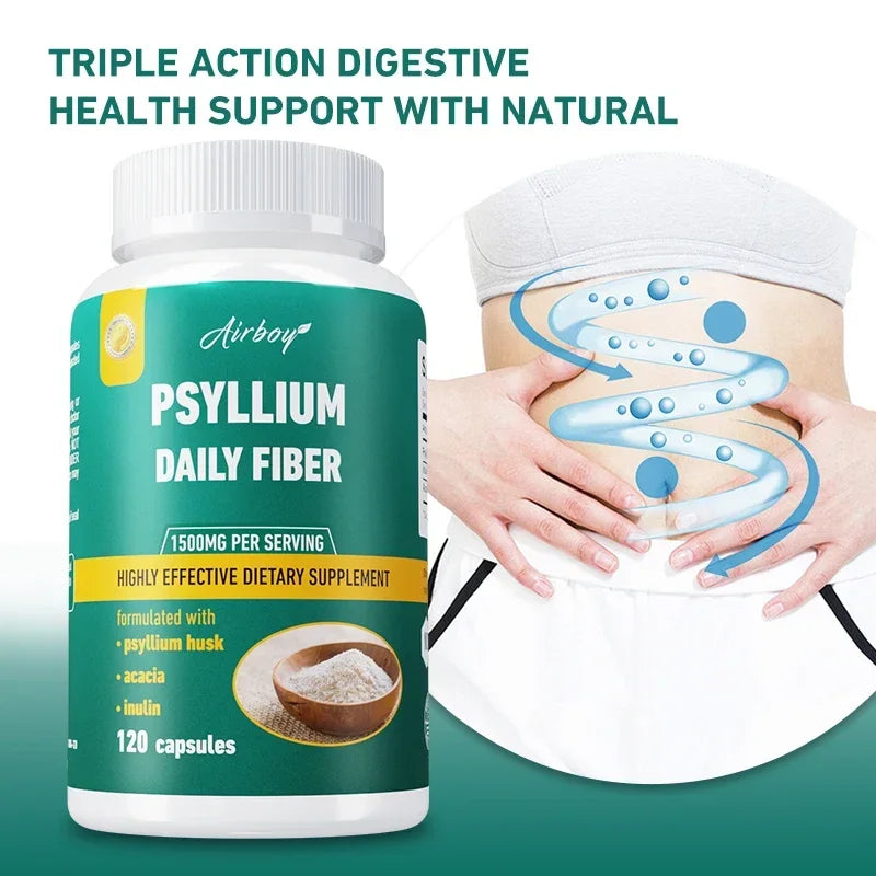 Psyllium Husk - Natural Soluble Fiber - Good for Intestinal Health, Cleansing, Detox, Supports Digestive System Healthsupplement