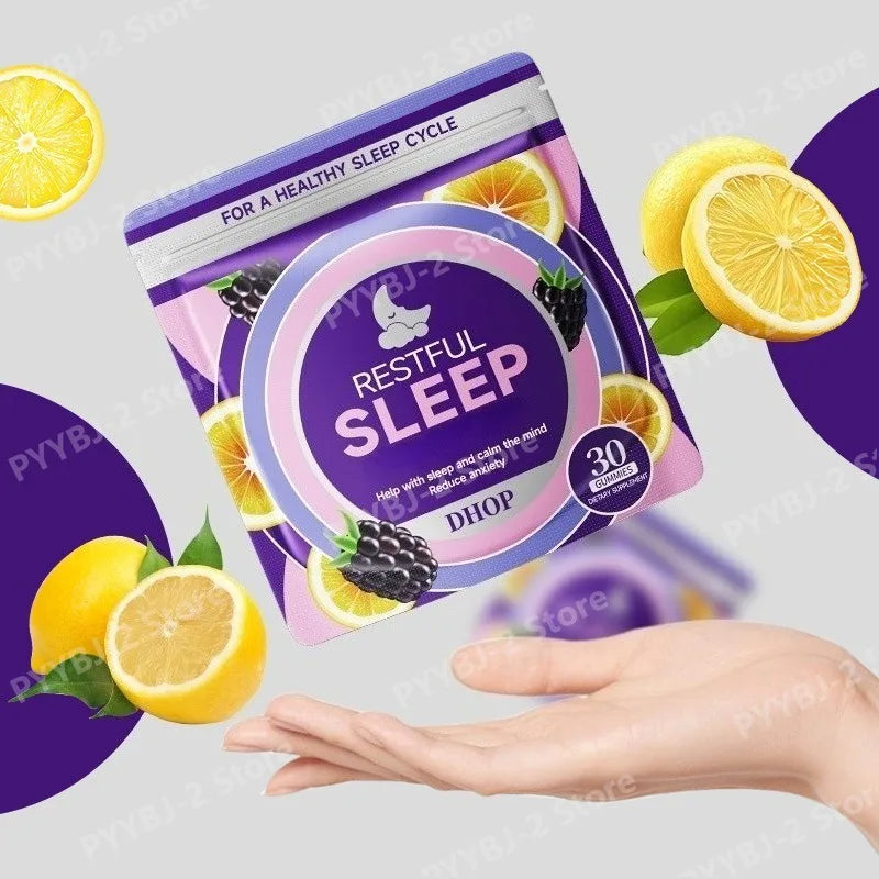 Experience Restful Nights with Our Natural Sleep Gummies - L-Theanine, Chamomile & Lemon Balm Extracts - 30 Count