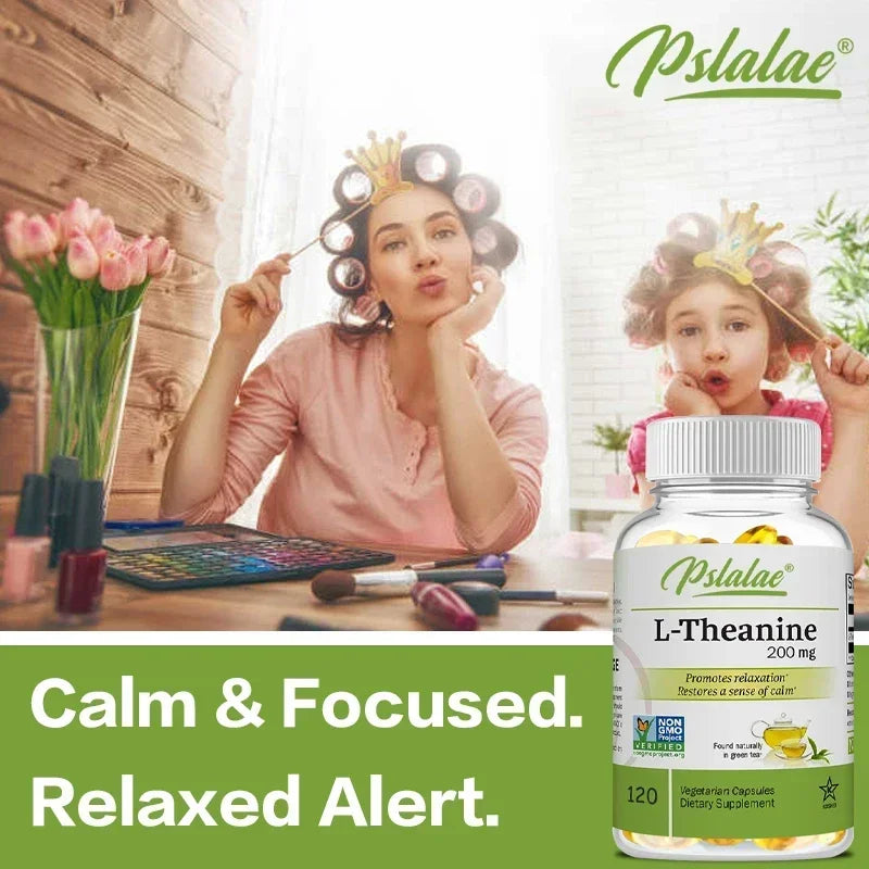 Experience Calm and Clarity with Premium L-Theanine Capsules - 200 Mg for Stress Relief and Enhanced Focus