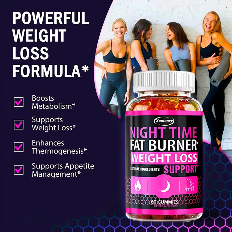 Metabolism Support Gummies - Weight Management,Fat Burning, Metabolism Boosting,Supports a Healthy Nervous System - 60 Gummies