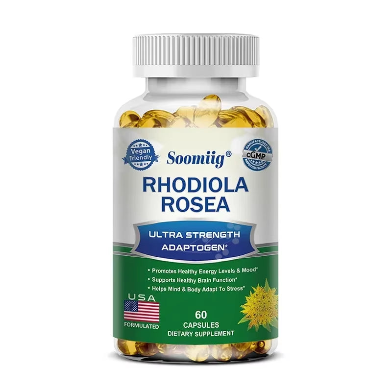 Unlock Your Potential with High Strength Rhodiola Rosea Capsules - Boost Mood, Energy, and Brain Function Naturally!