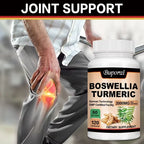 Boswellia Turmeric - Joint Health and Joint Function Support, for Integrated Mobility & Comfort - 120 Capsules