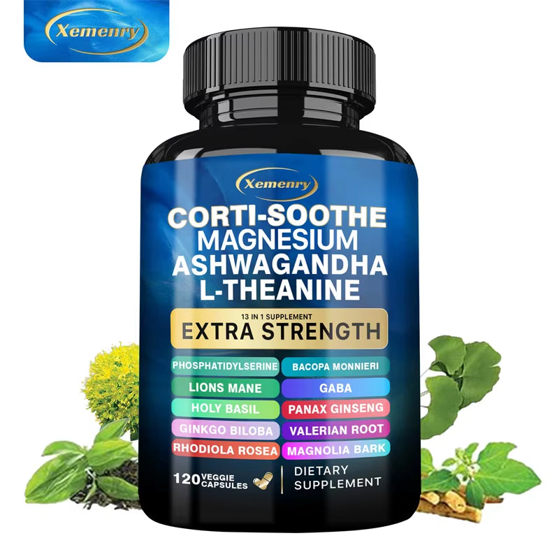 Corti-Soothe: The Ultimate Cortisol Support Supplement with Magnesium, Ashwagandha & L-Theanine for Stress Relief and Adrenal Health