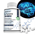L-Tyrosine 500 Mg,Highly Absorbable,Supports Mood and Focus,Improves Cognitive and Mental Clarity,And Supports Thyroid Function