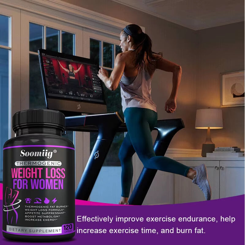 Thermogenic Fat Burner - Natural Appetite Suppressant, Metabolism Booster, Weight Management, Immunity, Metabolism, 120 Capsules
