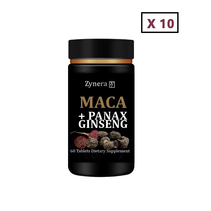 Organic Maca + Panax Ginseng Extract Supplement,Men'S Energizer for Stamina Booster for Men ,Energy and Endurance Support