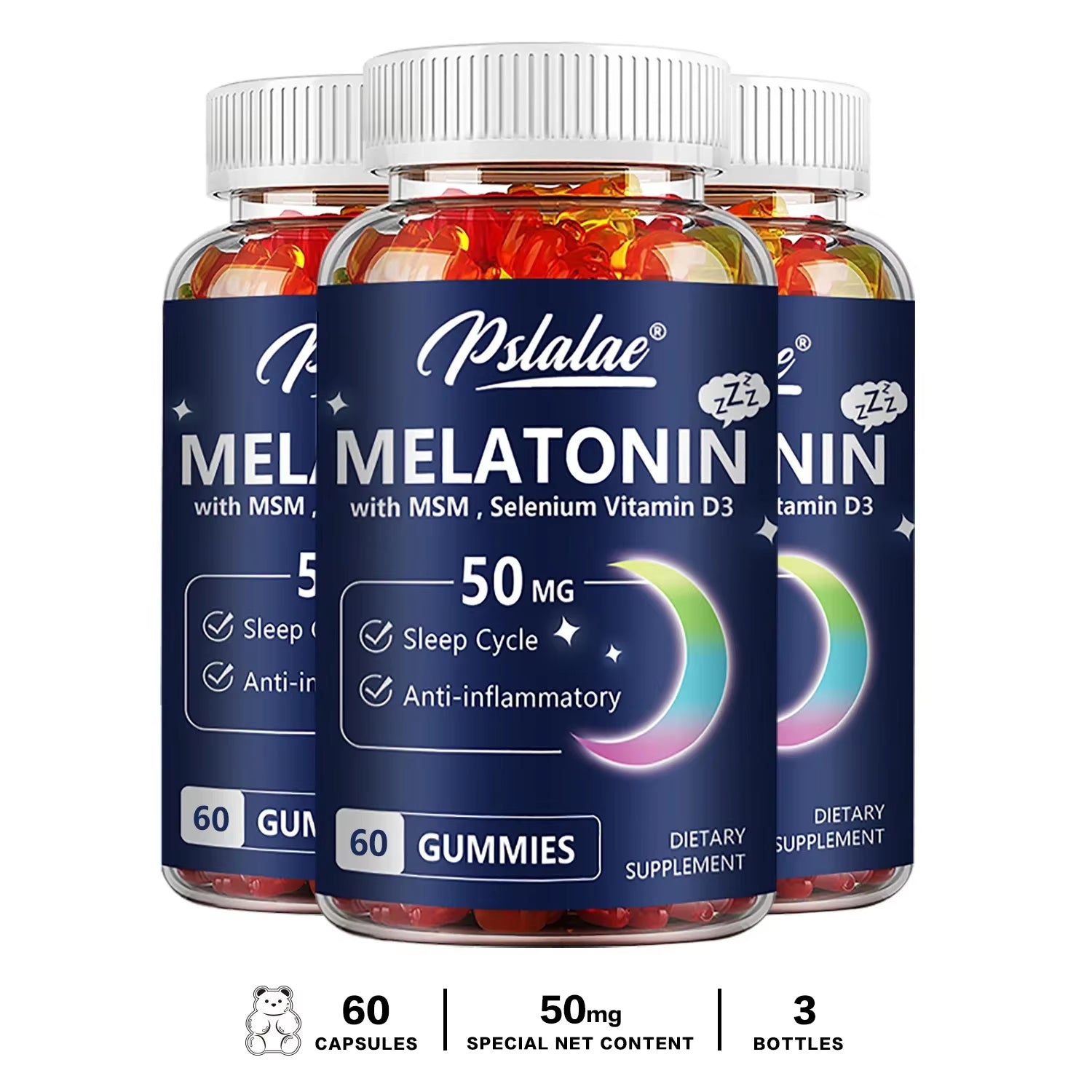 Experience Restful Nights with Our High-Potency Melatonin 50 mg Chewable Gummies for Enhanced Sleep, Stress Relief, and Relaxation